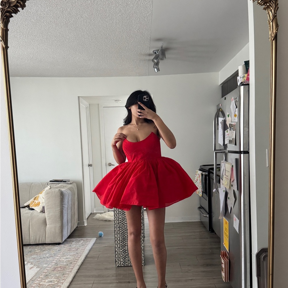 Selkie Red Mini Dress - Picture 2 of 2